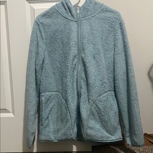 Christopher & Banks Light Blue Fleece Jacket